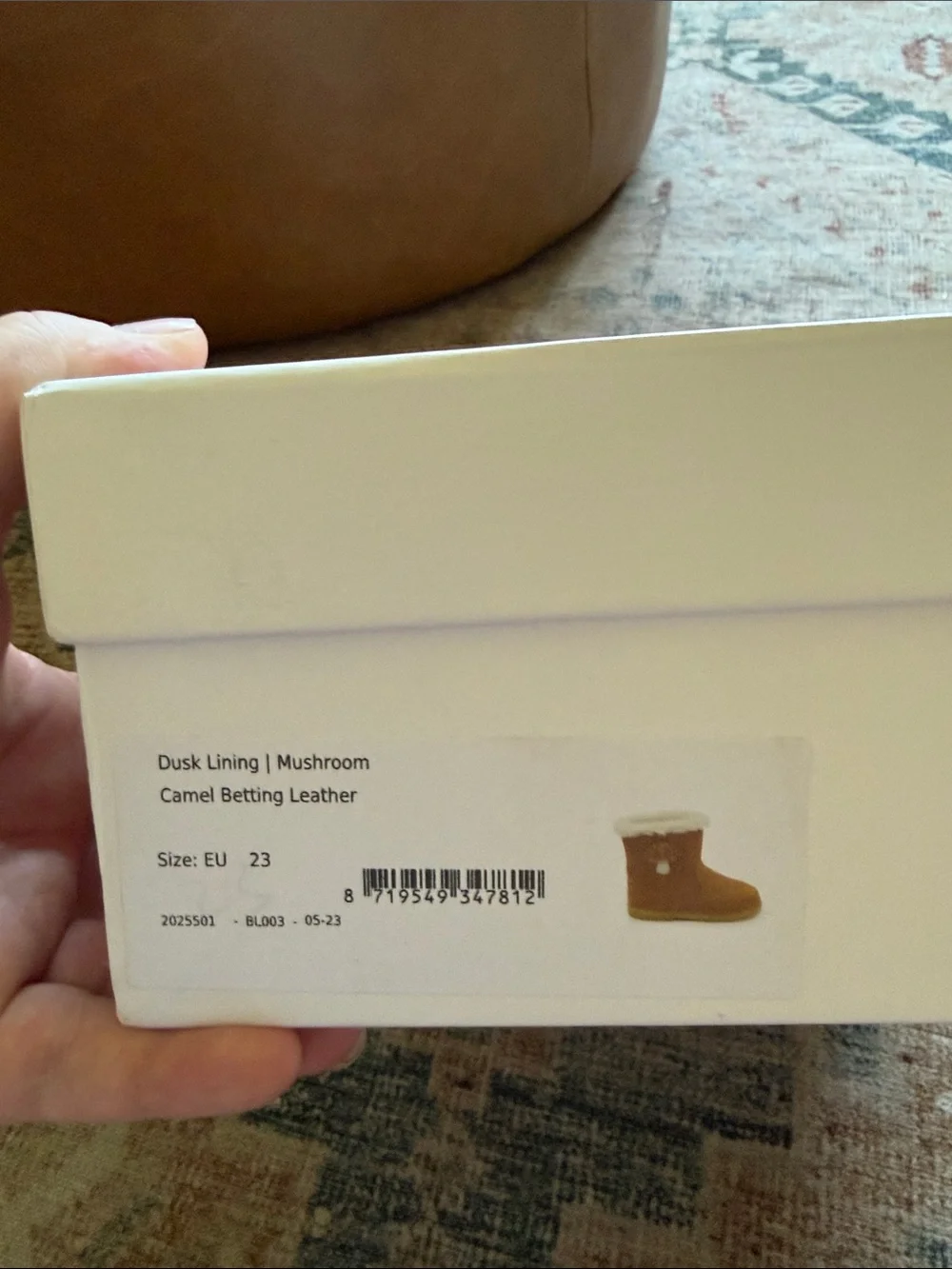 New In Box Toddler Donsje DUSK LINING Mushroom $179 Size 23 Euro, Size 7